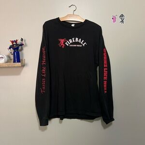 Vintage Black Fireball Long Sleeve Shirt